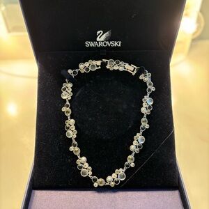 Swarovski Crystal Necklace in Silver Tone